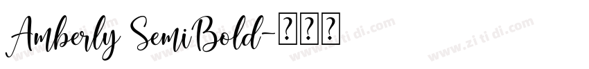 Amberly SemiBold字体转换